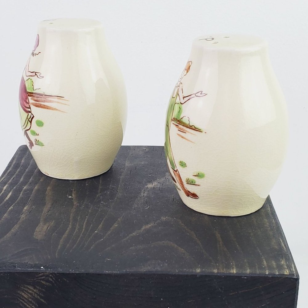 Vintage Relco Japan Dancing Farmers Salt & Pepper Shakers - Picture 4 of 8